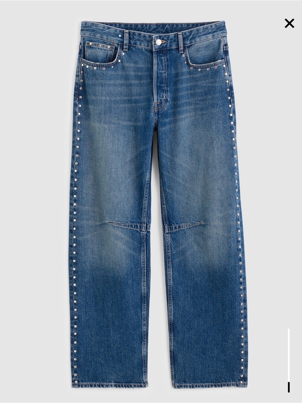 Madewell Darted Barrel-Leg Jeans w/ Stud